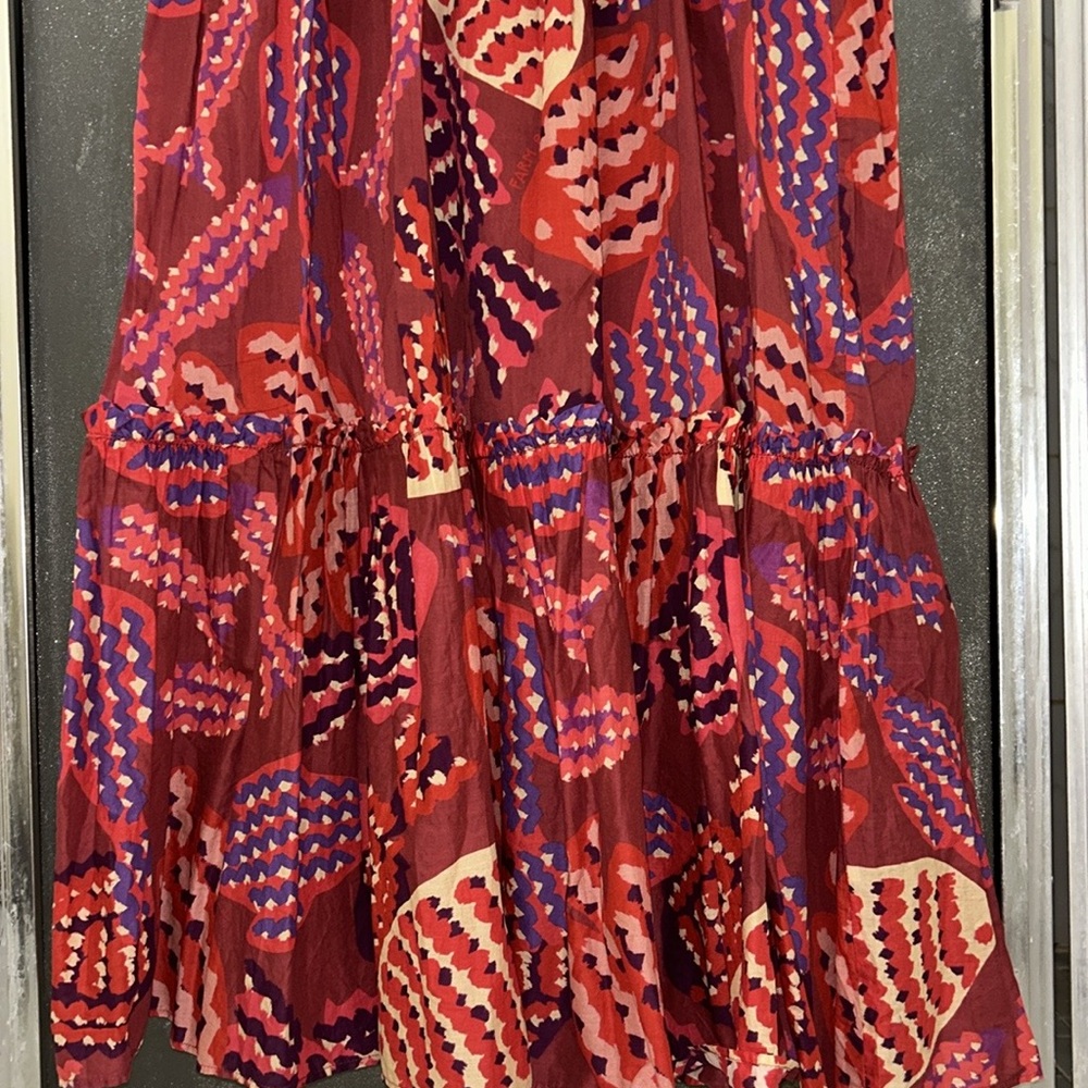Farm Rio * Anthropologie Puff Sleeve Smocked Maxi Dress - Picture 12 of 13